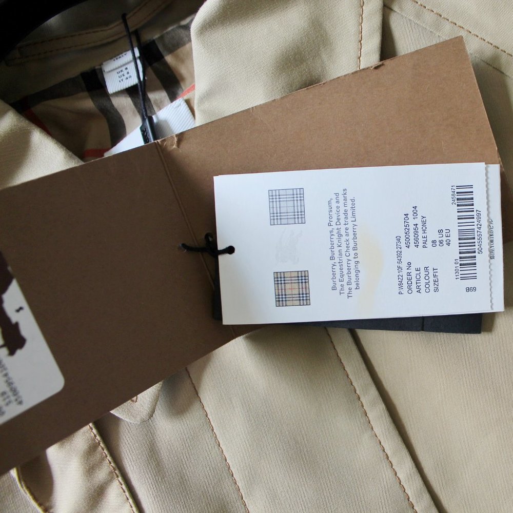 Burberry RUNWAY Scarf Trench Coat US 6 (UK 8/EU 40) Buckle Strap Long Sleeves - Picture 4 of 16